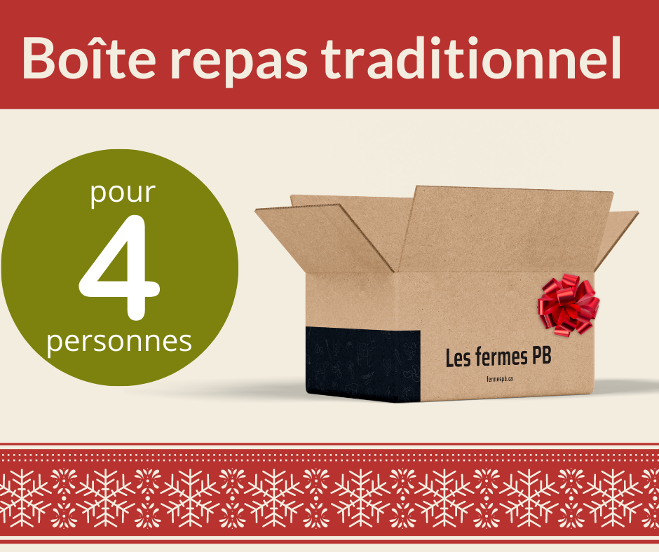 Boîte repas traditionnel des Fêtes - 4 a 6 personnes